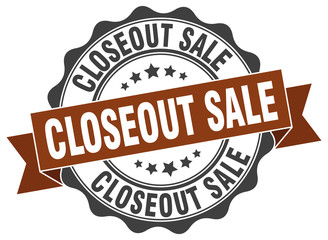 closeout sale stamp. sign. seal