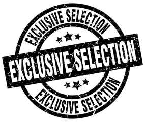 exclusive selection round grunge black stamp