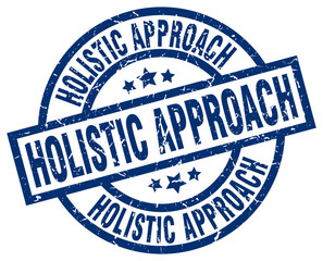 Fototapeta premium holistic approach blue round grunge stamp