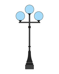 lamp post light round bulb image
