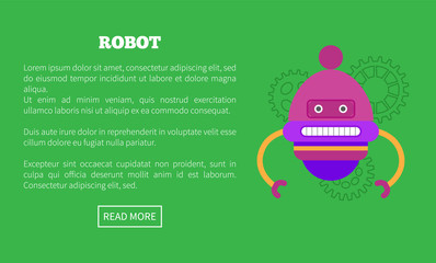 Rounded Robot with Two Limbs and Face Promo Poster