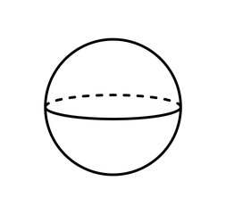 Sphere Projection of Dashed Straight Lines Poster