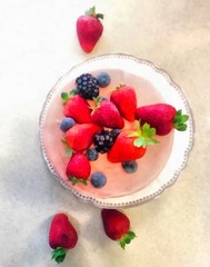 Acrylic painting on canvas art poster in fruit and vegetables motif. Modern style fashion artwork. Contemporary digital big size print in high resolution. Bright design. Graphic fantasy drawing.