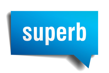 superb blue 3d speech bubble