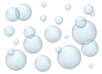 Flying bubbles background