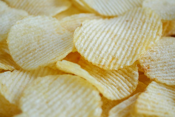 crispy potato chips snack texture background