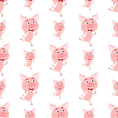 Cute pigs seamless pattern