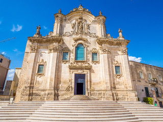 Fototapeta premium Church of San Francesco d'Assisi, in Matera, historic center