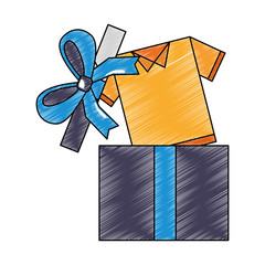 gift box with shirt and bow