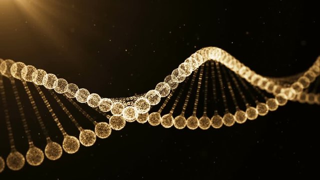 DNA background. You can use it for a science, technology, stage, communication or social media background. Seamless loop.