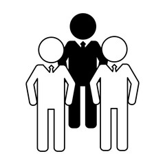 businesspeople pictogram business teamwork