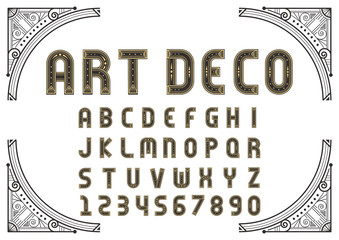 Art Deco creative font