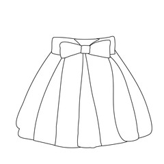  isolated, sketch skirt