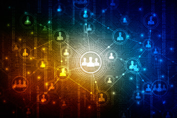 2d illustration Business Network 