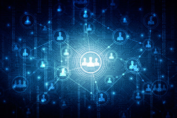 2d illustration Business Network 