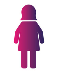 female pictogram user person icon