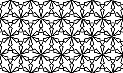 Abstract seamless black and white pattern