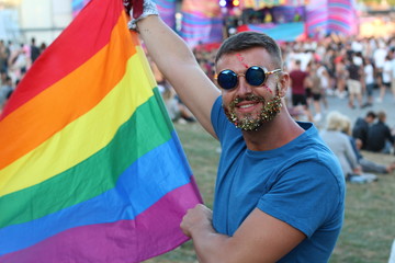 LGBTI member enjoying a parade 