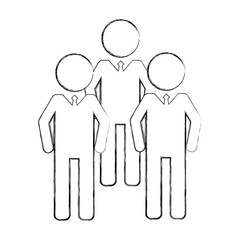 men group silhouette isolated icon