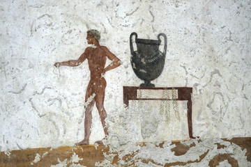 The tomb of the diver at Paestum youth and drinking cup