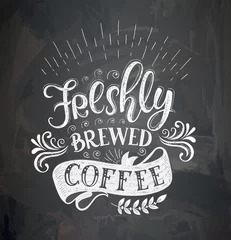 Peel and stick wall murals For him Coffee quotes on the chalk board.