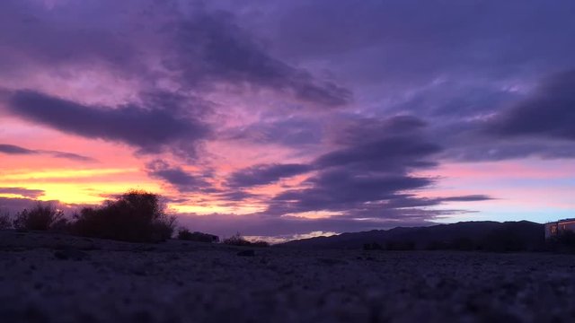 Sun set time lapse from southern Joshua Tree California.