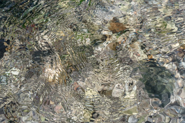 Stones under water, background texture