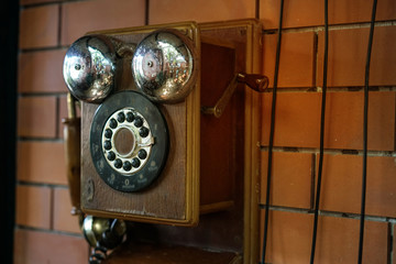 Fototapeta na wymiar vintage old telephone
