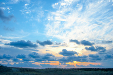 Fototapeta na wymiar Dramatic sunset sky.