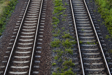 Parallel railroad rails