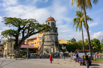 Campanario de Dumaguete Dumaguete belfry. Bell tower in the center of Dumaguete city - Negros...