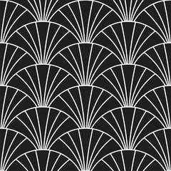 Art deco retro Gatsby scales seamless pattern