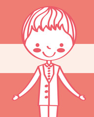 cute wedding groom cartoon character vector illustration