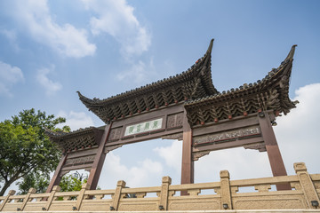 Yangzhou, China. July 2018: Yangzhou Dongguan Street is a famous old street and tourist attraction.