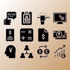 Education, invoice and file related premium icon set