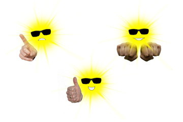 Zeichnungen Sonne mit Hände