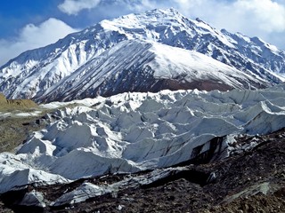 Yazghil Glacier in Shimshal valley, Karakoram, Northern Pakistan