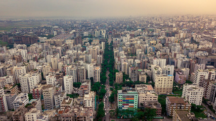 Naklejka na ściany i meble Dhaka City from above