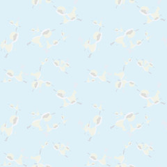 UFO military camouflage seamless pattern in light blue and different shades of grey and beige colors
