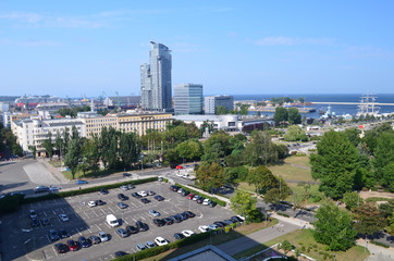 Gdynia latem z lotu ptaka, Pomorze/Aerial view of Gdynia in summer, Pomerania, Poland