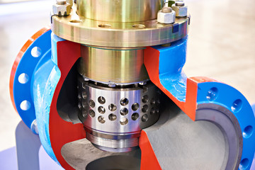 Valve for oil and gas industry in section