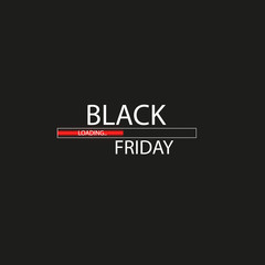 Black Friday with Loading Bar . Black Friday Sale Concept