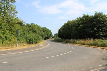 Fototapeta premium Winding empty country road in rural Essex