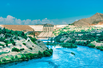 Ozluce Dam in Bingol Province, Turkey.