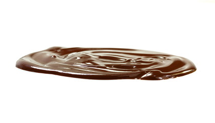 Chocolate sauce isolated on a white background. 