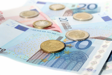 Euros of different values