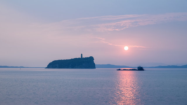 Poyang Lake In Sunrise