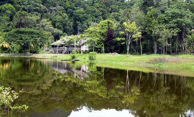 Fototapeta na wymiar Long house in Sarawak Malaysia