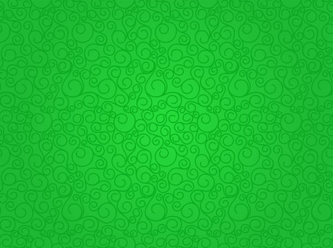 Green vector background. Seamless beautyful ornament.
