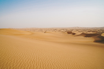 Landscape of sand dunes desert